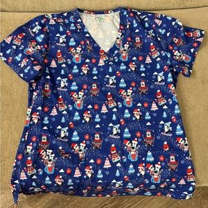 Christmas scrub top